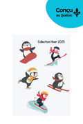 Planche d'Autocollants - Hiver 2025 - Pingouins