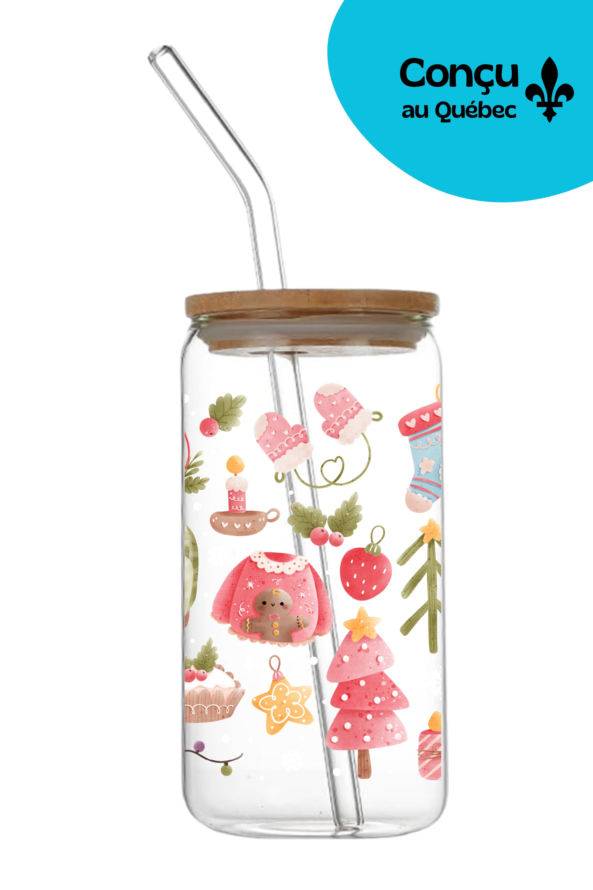 Verre 16oz - Hiver 2025 - Chaussette de Cheminée