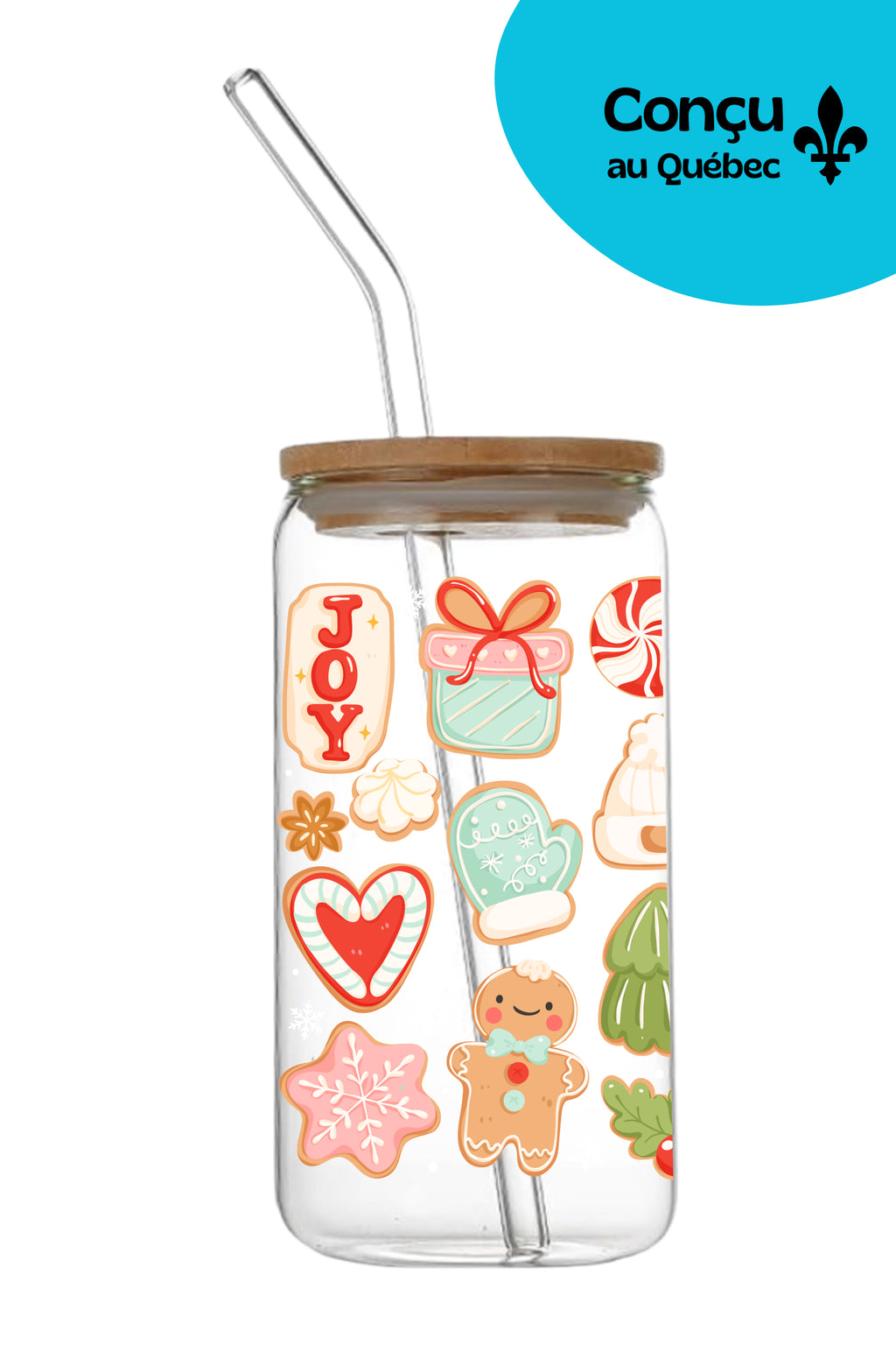 Verre 16oz - Hiver 2025 - Biscuits de noël