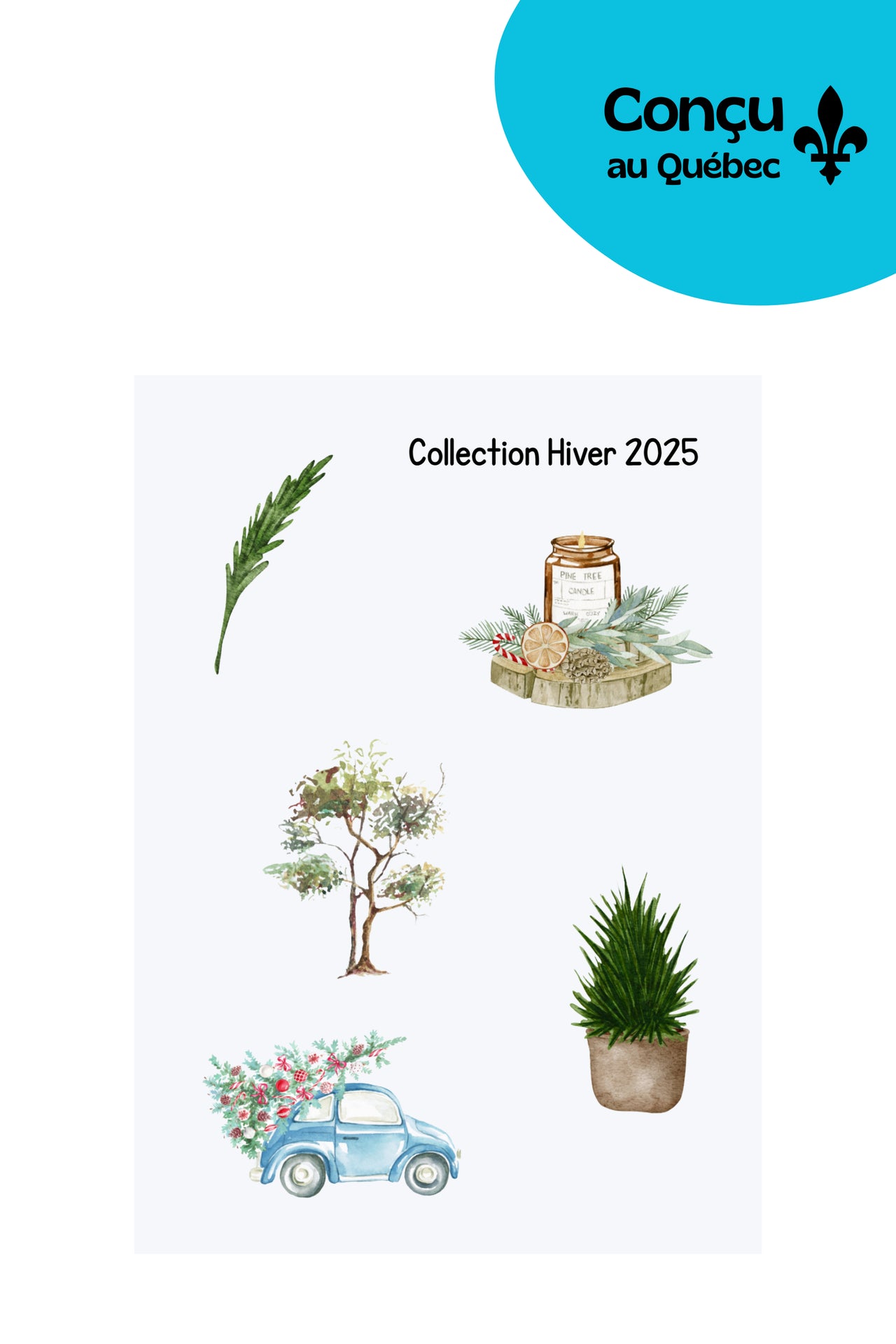 Planche d'Autocollants - Hiver 2025 - Acrylique d'hiver