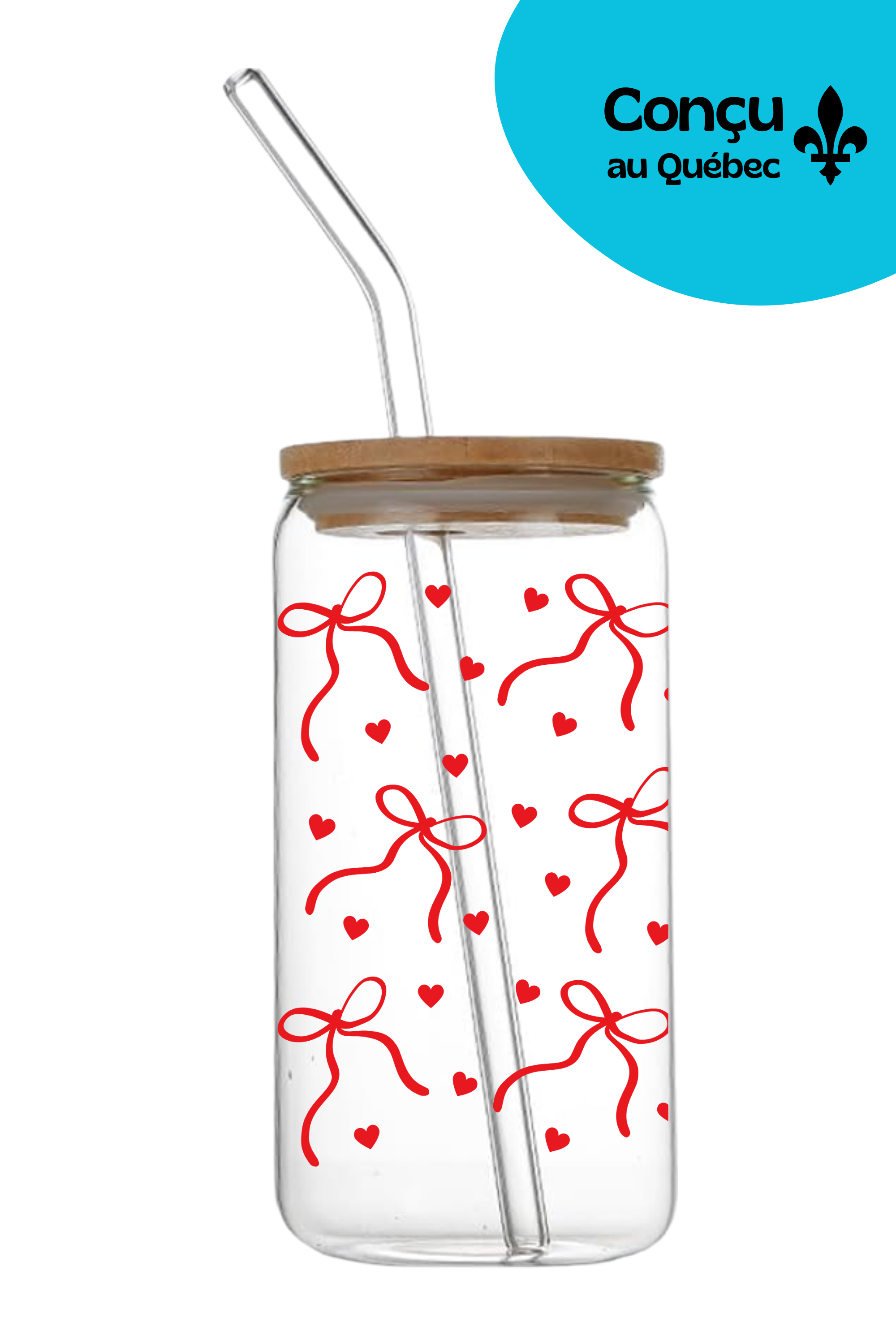 Verre 16oz - Saint-Valentin 2026 - Coeur et Boucle