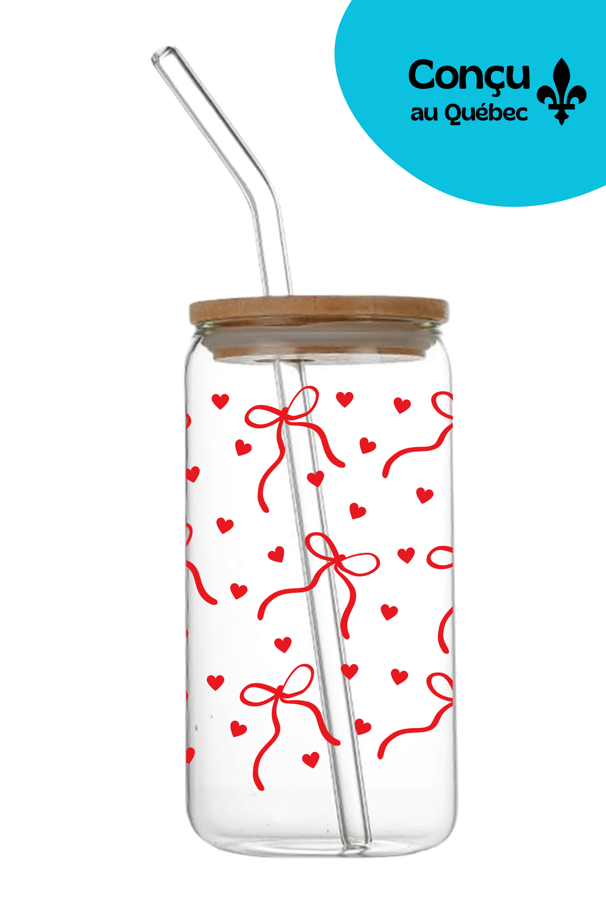 Verre 16oz - Saint-Valentin 2026 - Coeur et Boucle