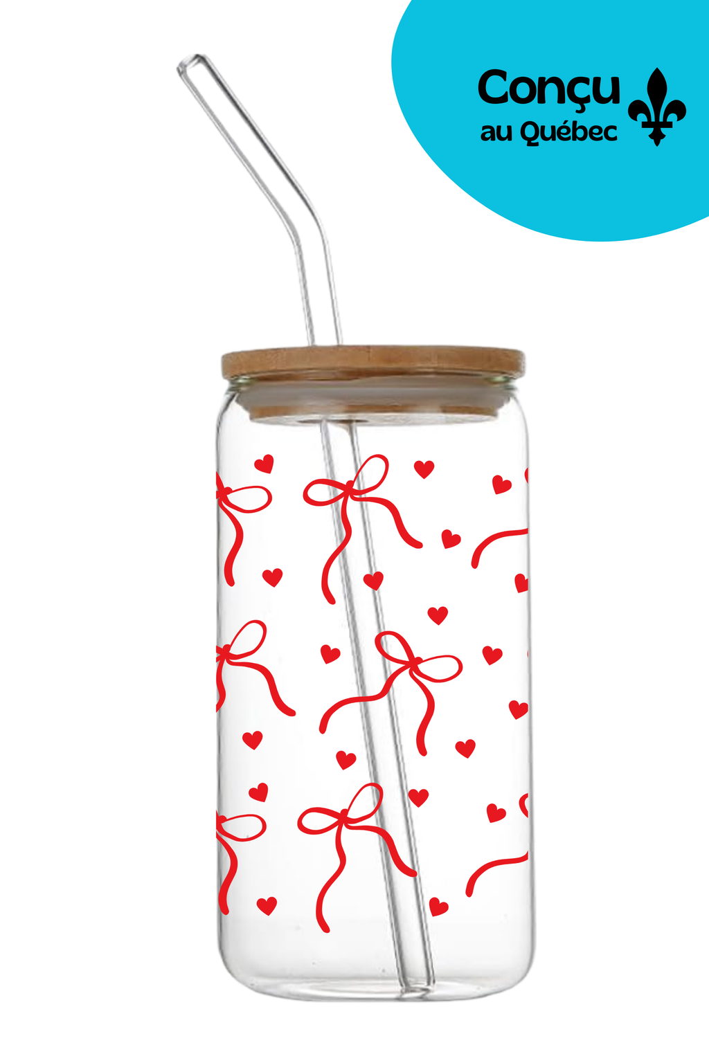 Verre 16oz - Saint-Valentin 2026 - Coeur et Boucle