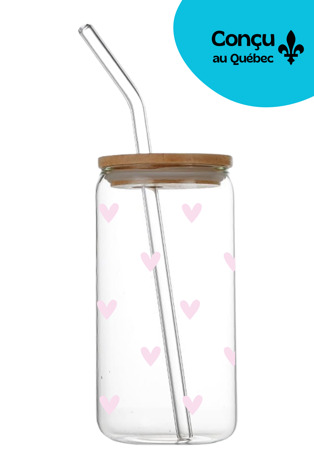 Verre 16oz - Saint-Valentin 2026 - Mini Coeur Rose