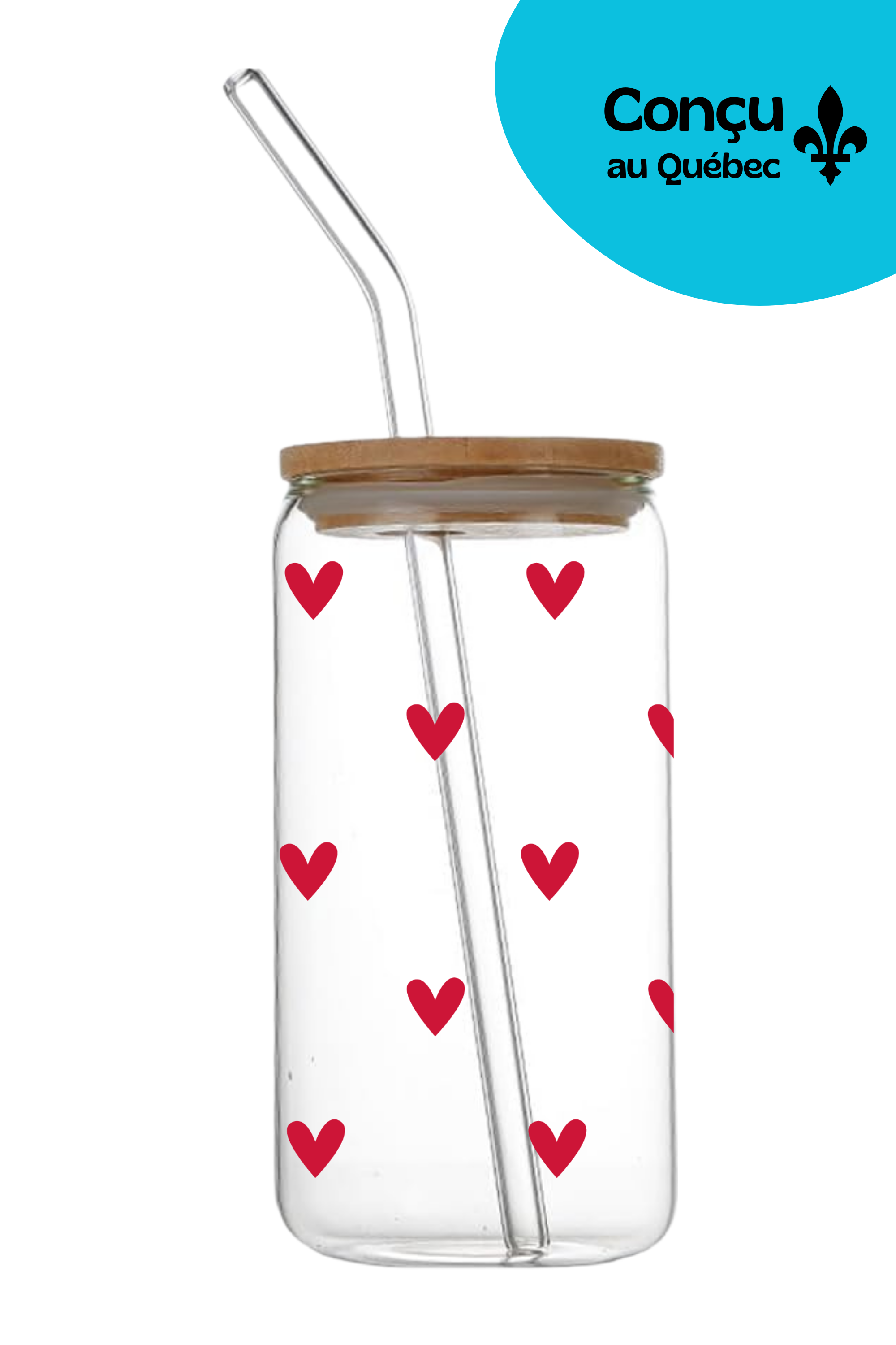 Verre 16oz - Saint-Valentin 2026 - Mini Coeur Rouge