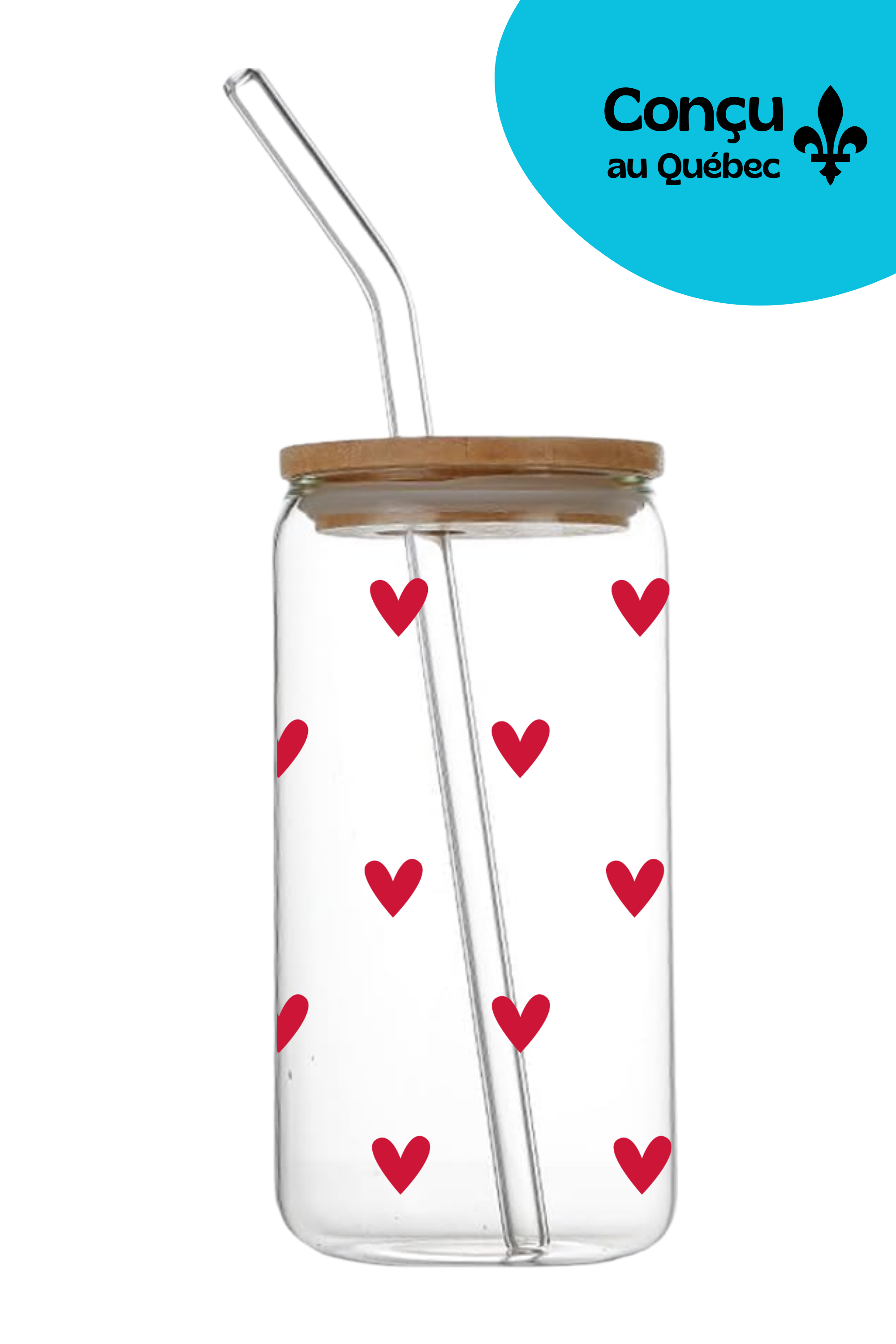 Verre 16oz - Saint-Valentin 2026 - Mini Coeur Rouge