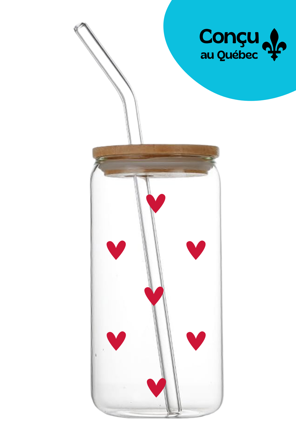 Verre 16oz - Saint-Valentin 2026 - Mini Coeur Rouge