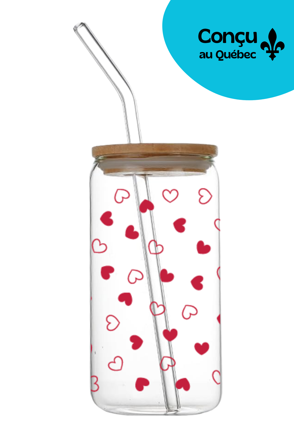 Verre 16oz - Saint-Valentin 2026 - Plein Petit Coeur