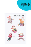 Planche d'Autocollants - Hiver 2025 - Sports d'Hiver